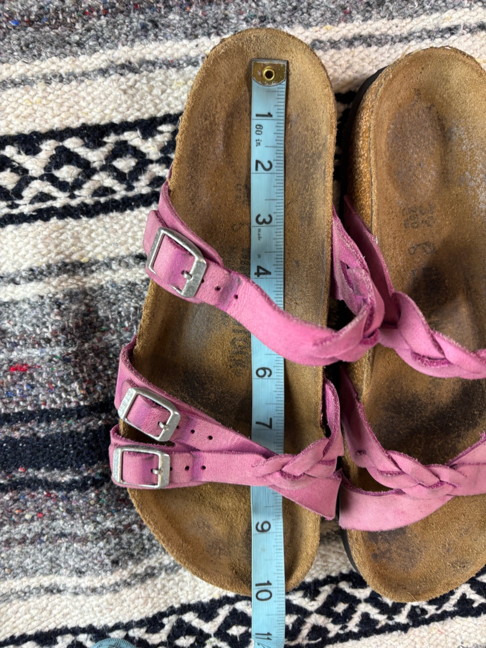 Birkenstock Franca Braided Straps Sandals Festival Fuchsia Size 39 Oiled Leather - Picture 15 of 15